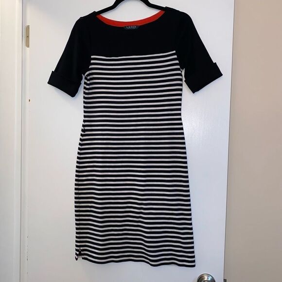 Lauren Ralph Lauren Striped Pencil Dress Size M - Picture 1 of 6